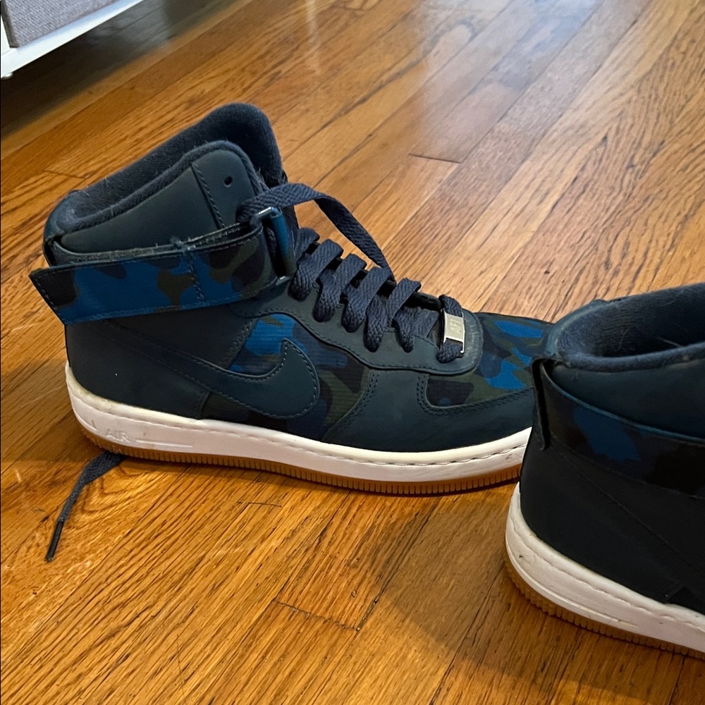 Nike Blue and Black High-Top Sneakers